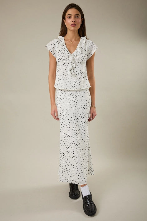 Polka Dot Maxi Skirt