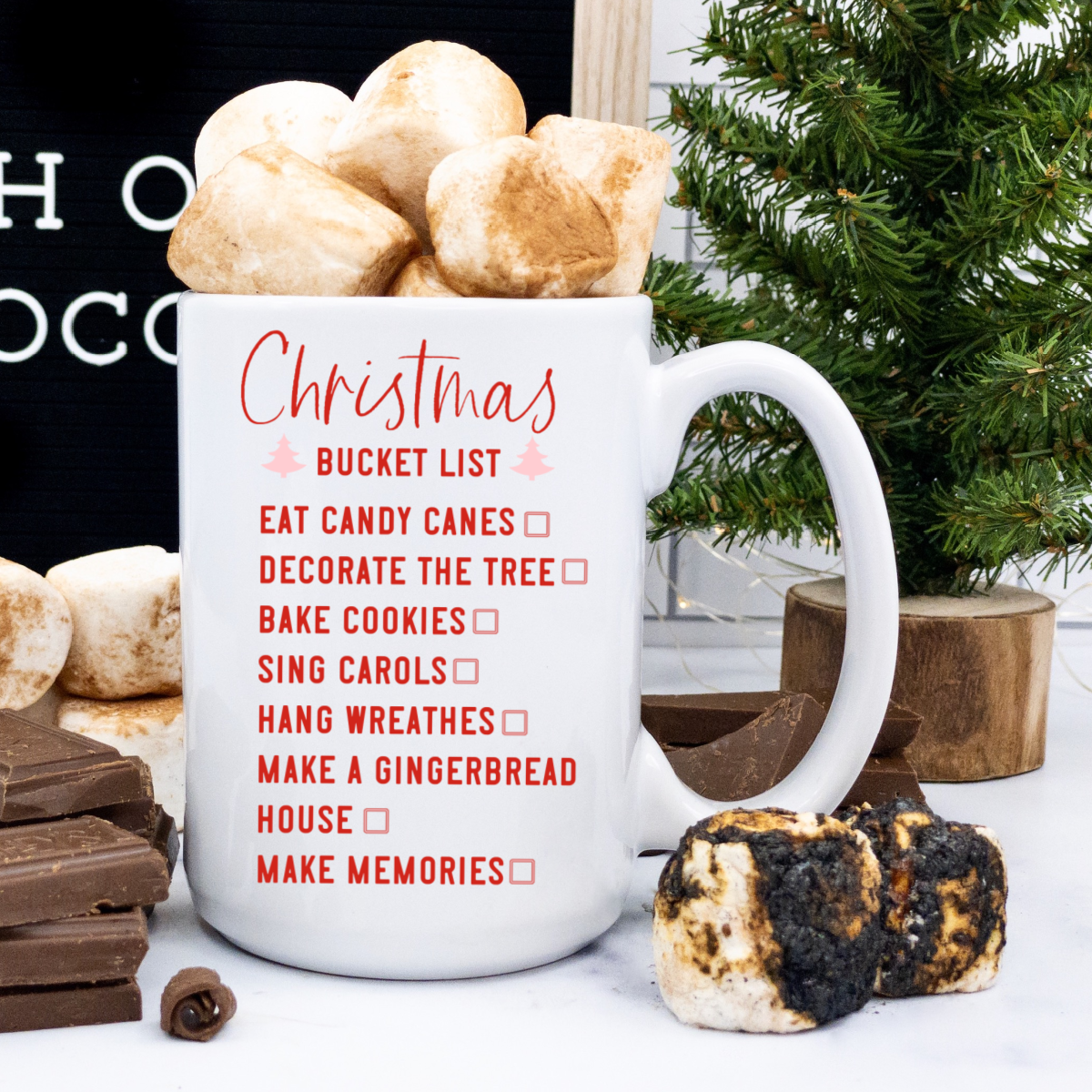 Christmas bucket list mug, Christmas mug, Holiday mug