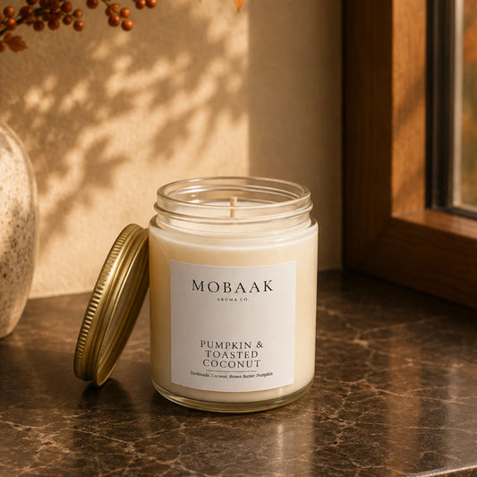 Pumpkin & Toasted Coconut Soy Candle - Mobaak