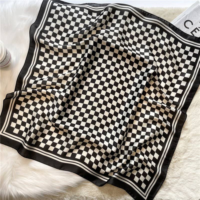 Checker Print Scarf