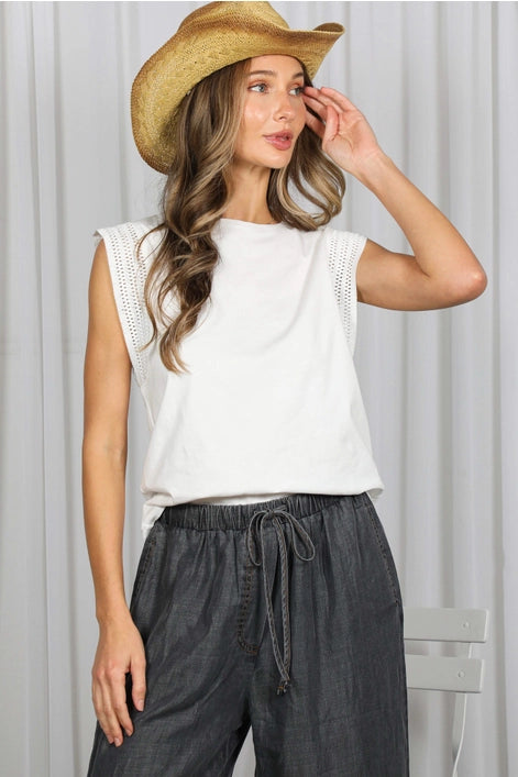 Embellished Trim Top