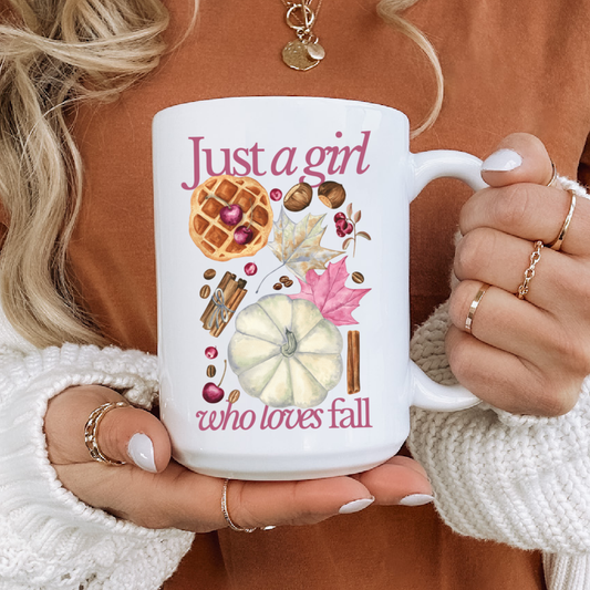 Fall coffee mug, Fall decor, Girl who loves fall, mug