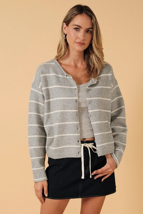 Rolled Neck Cardigan