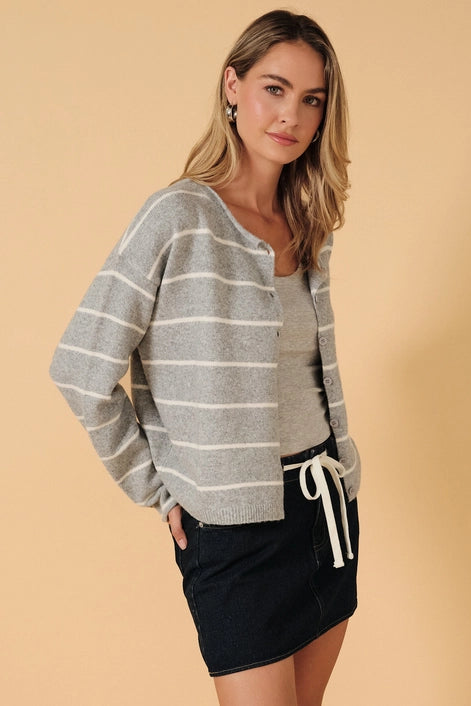 Rolled Neck Cardigan
