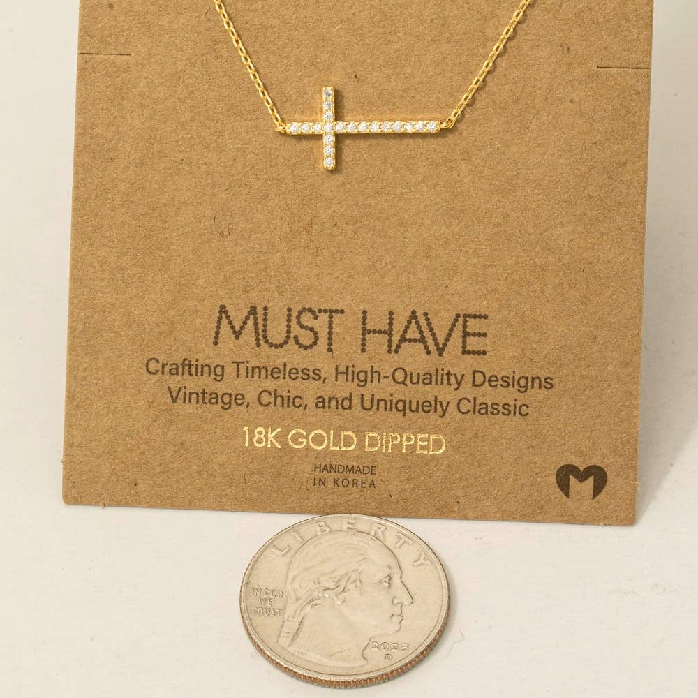 Cross Jewel Pendant Necklace