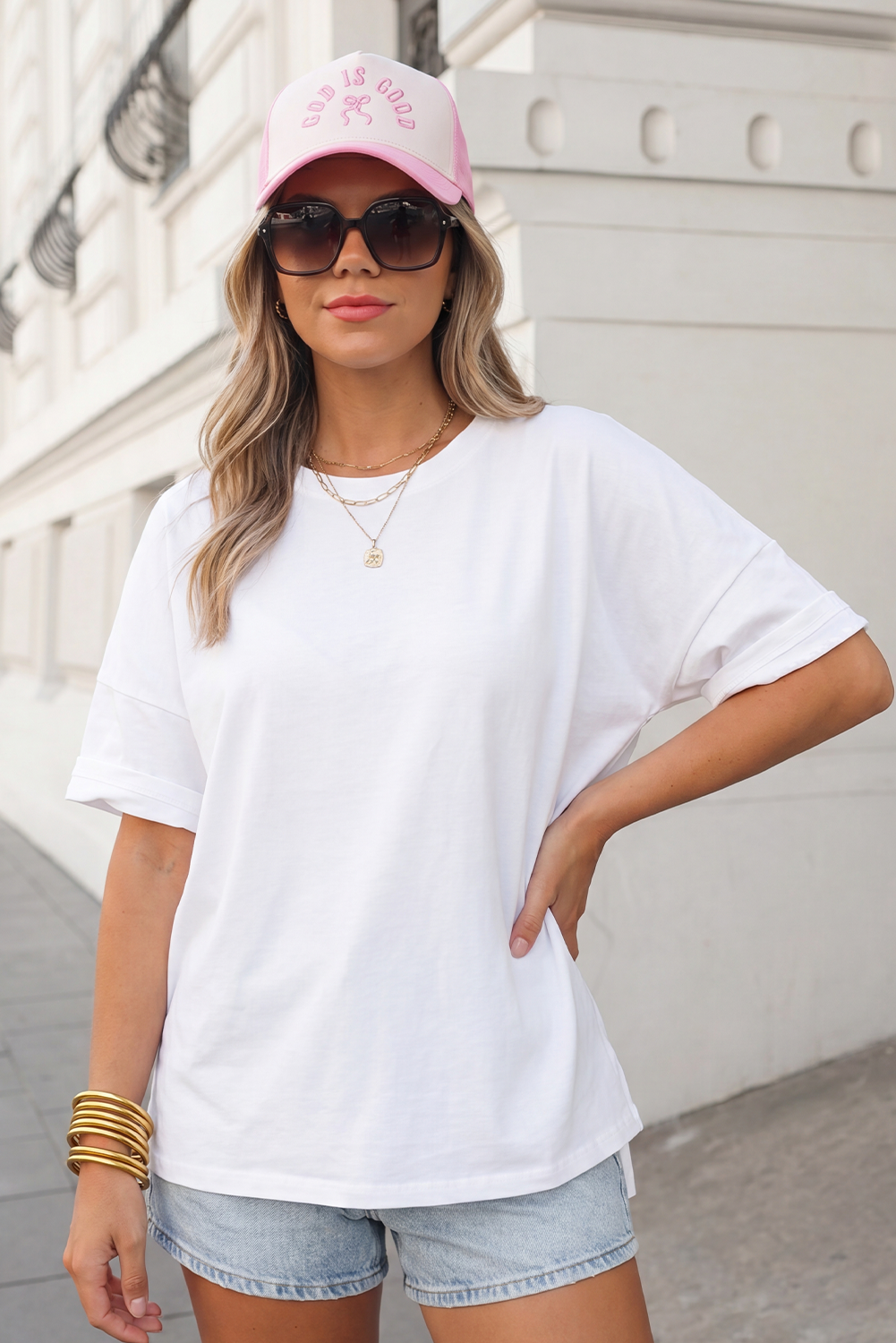 Loose Half Sleeve T Shirt