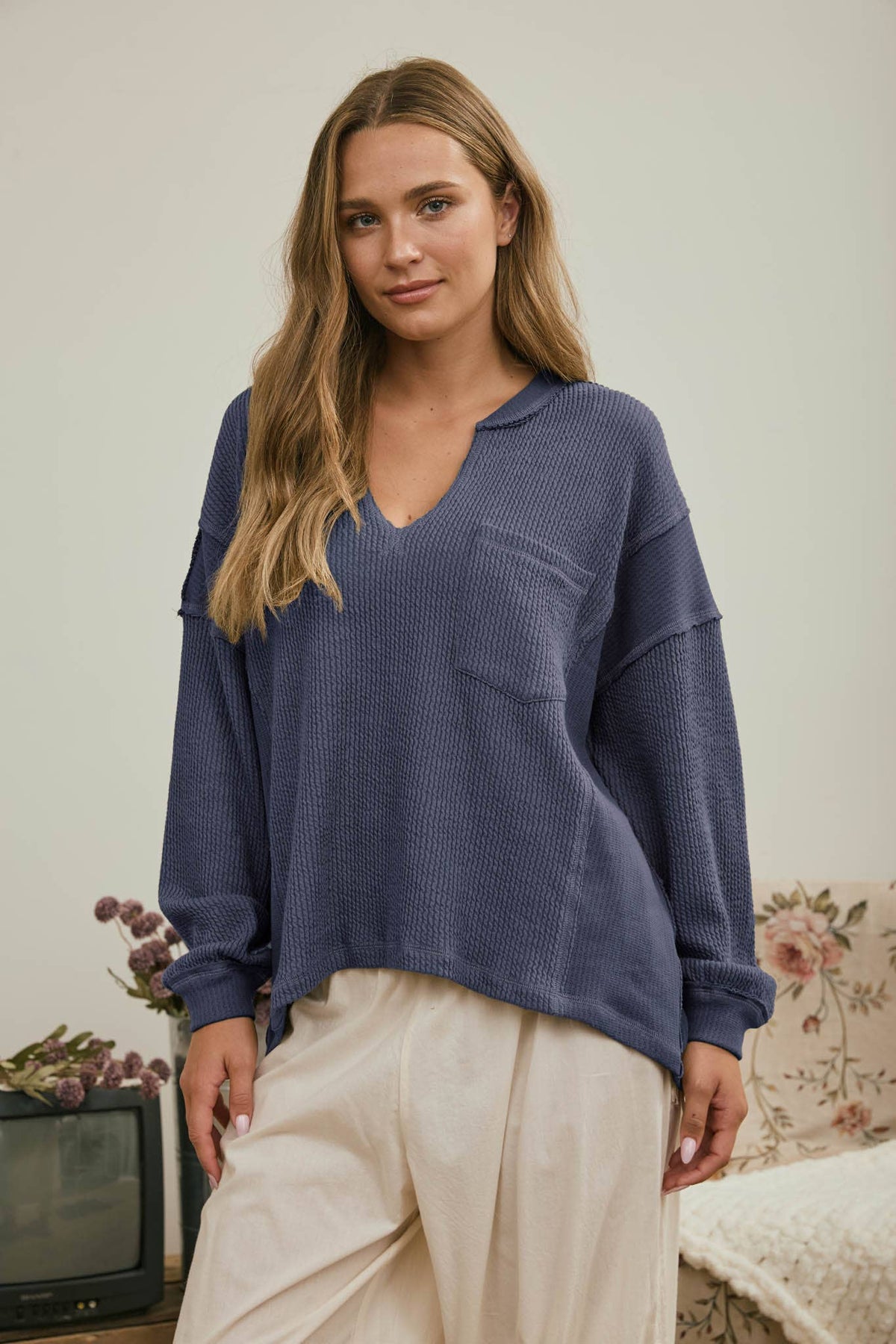 Raw Ribbed Top