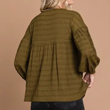 Drawstring Peasant Blouse