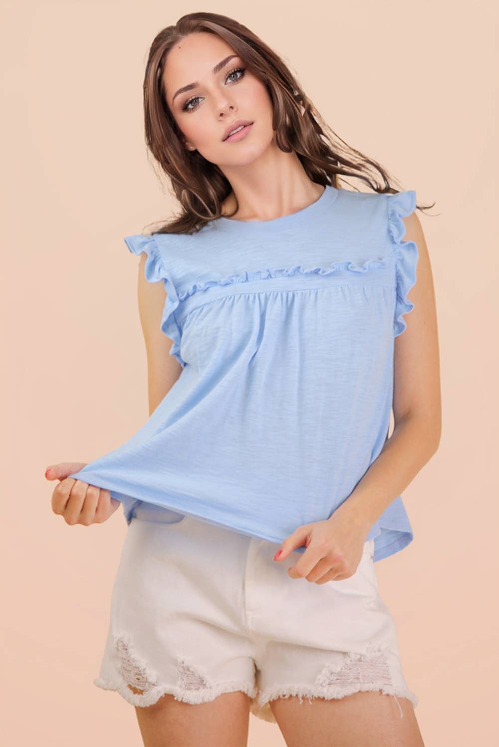 Ruffle Detail Top