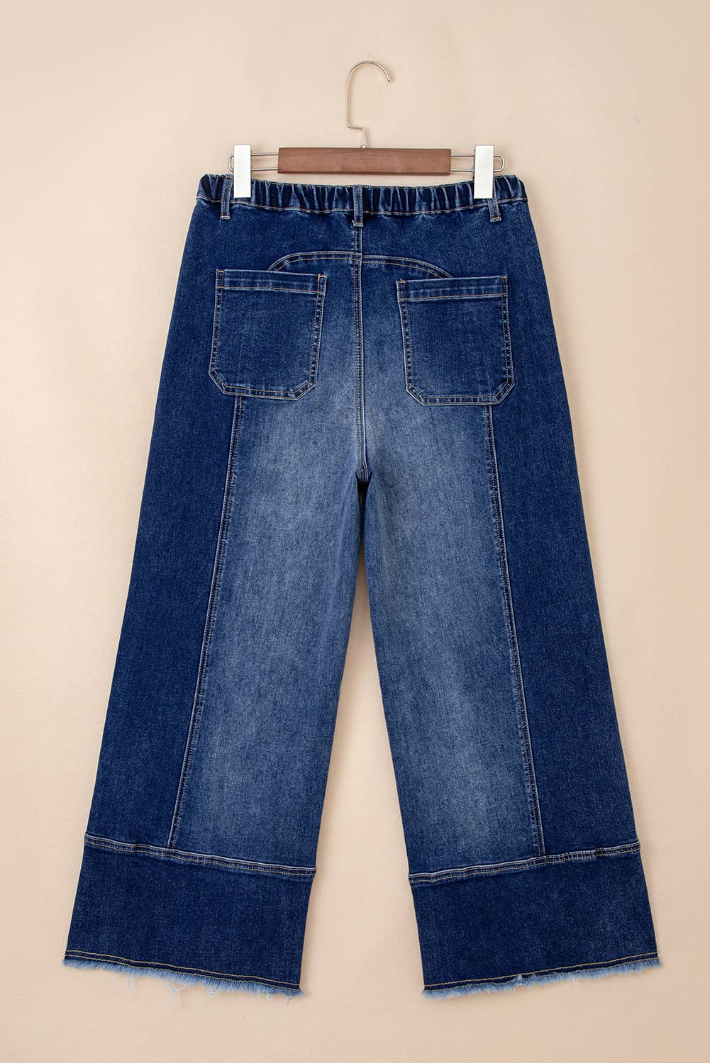 Drawstring Raw Hem Denim Pants