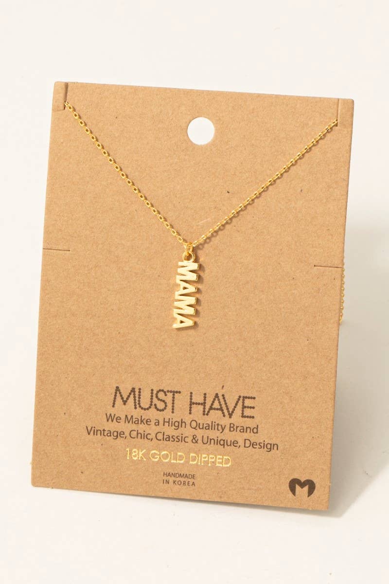 Gold Mama Pendant Necklace