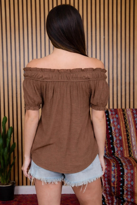Ruffled Boat Neck