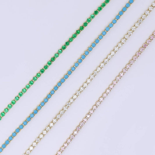 Solid Color Tennis Chain