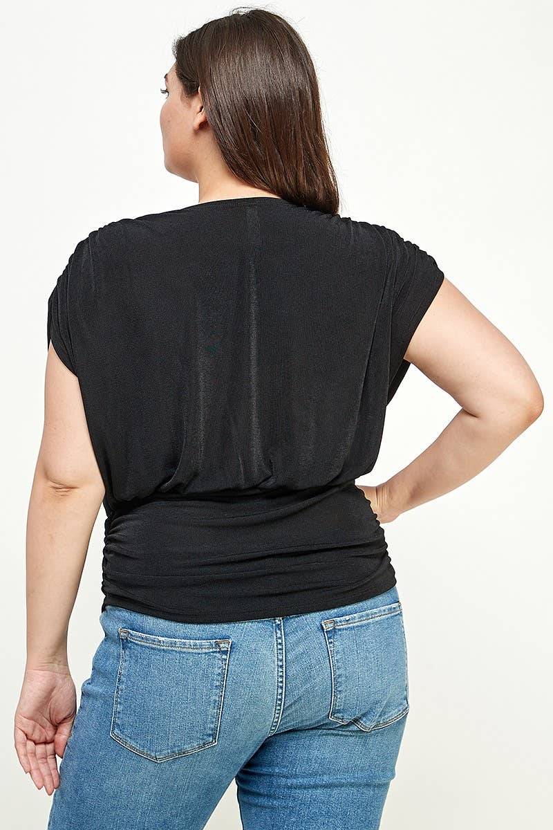 Slinky Knit Ruched Top