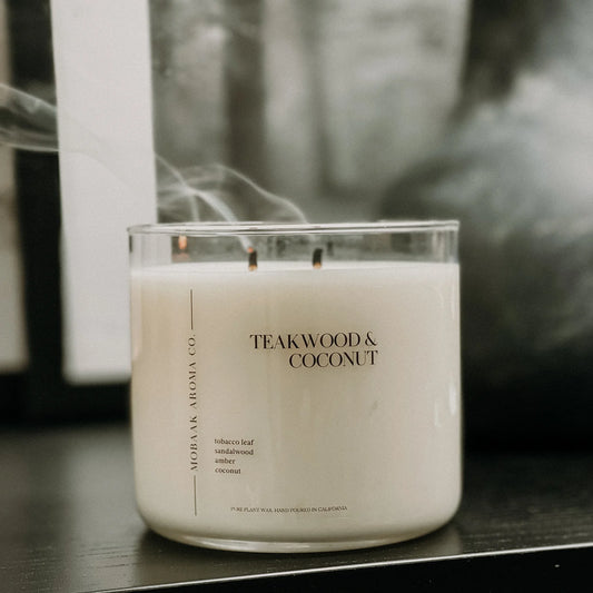 Teakwood & Coconut Candle - Mobaak