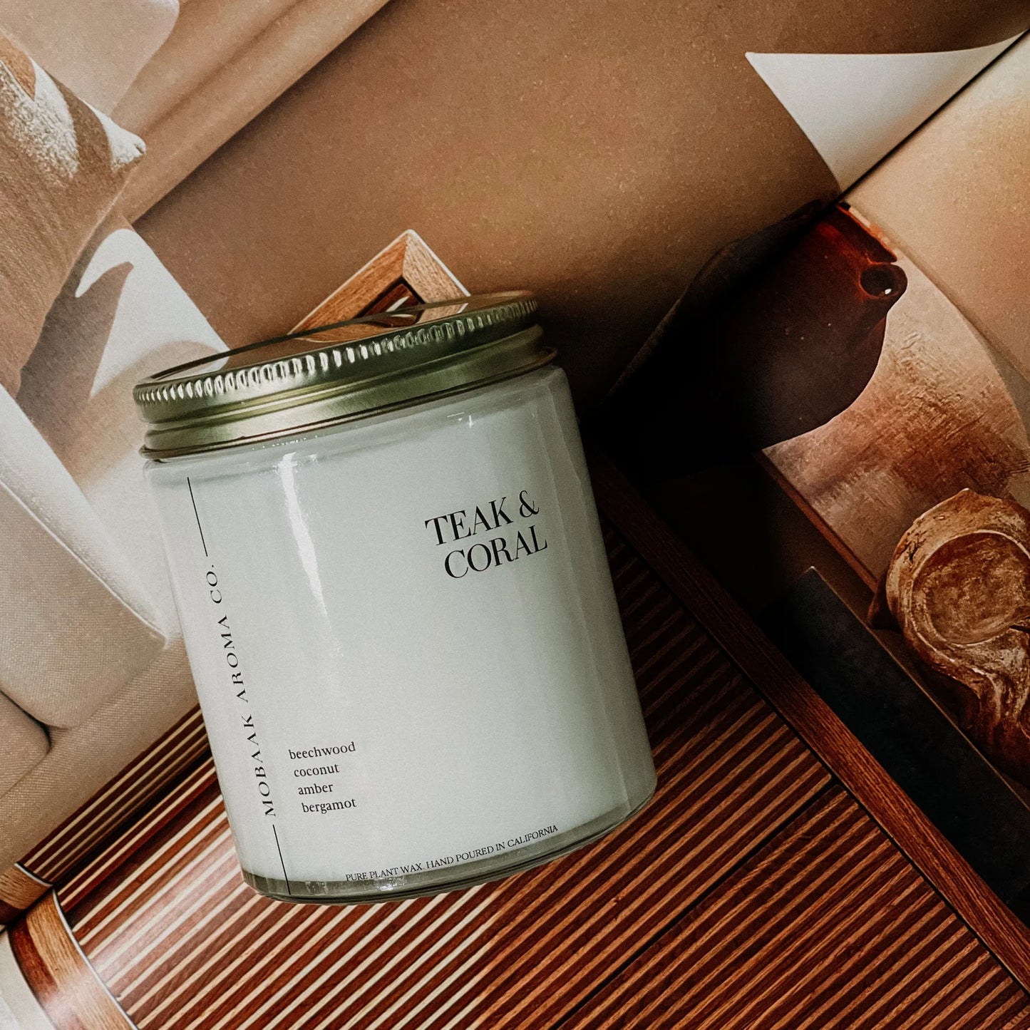 Teak & Coral Candle - Mobaak