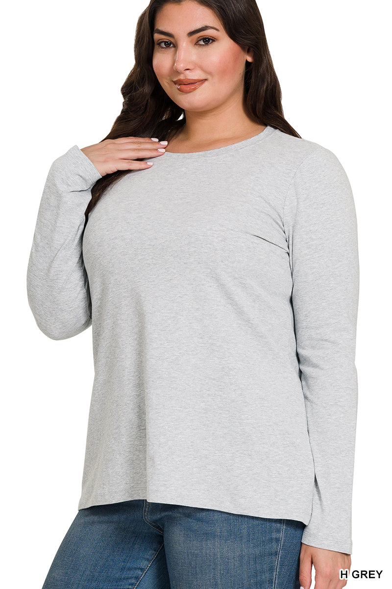 Cotton Crew Neck Long Sleeve