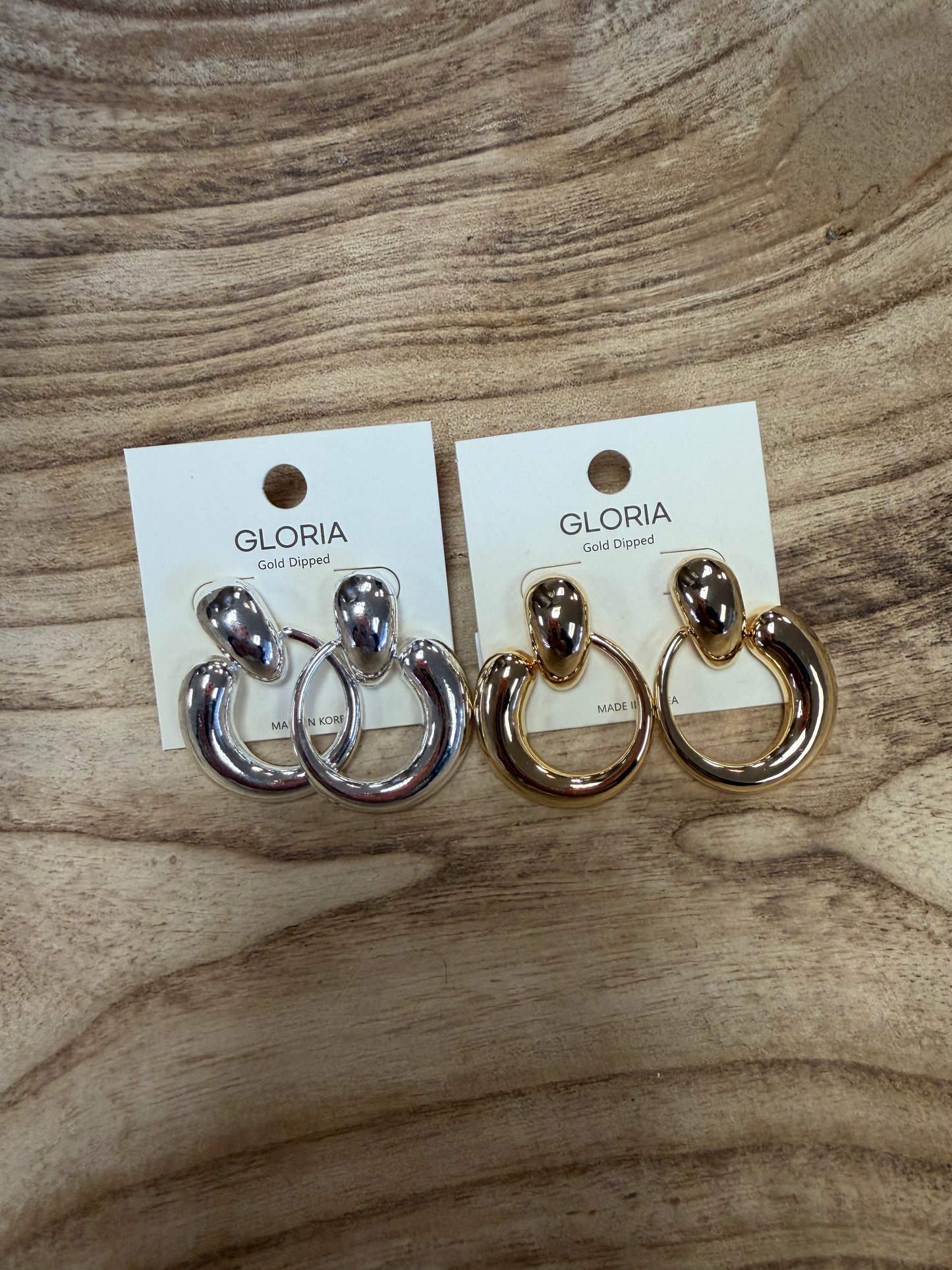 Gold & Silver Front Hoop Smooth