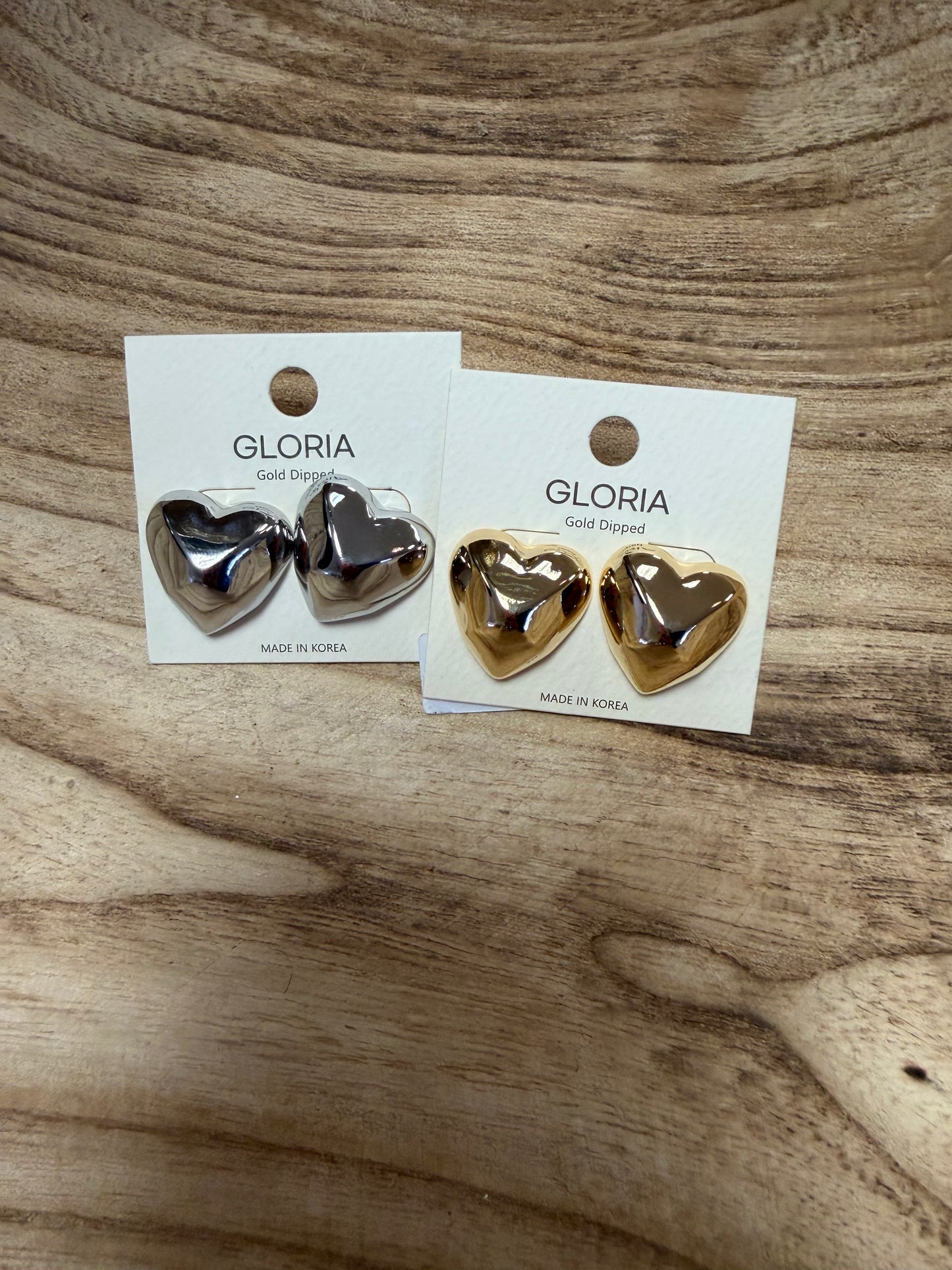 Puffy Heart Studs