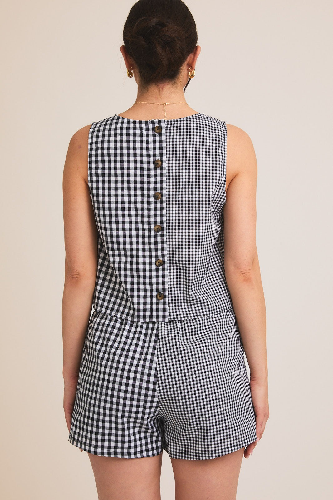 Black & White Gingham Set