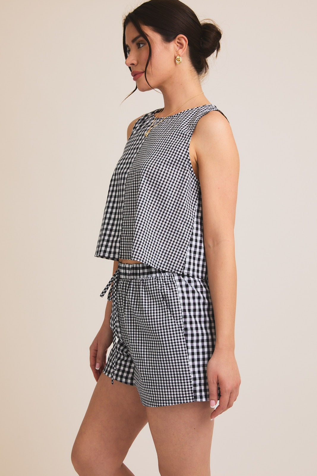 Black & White Gingham Set