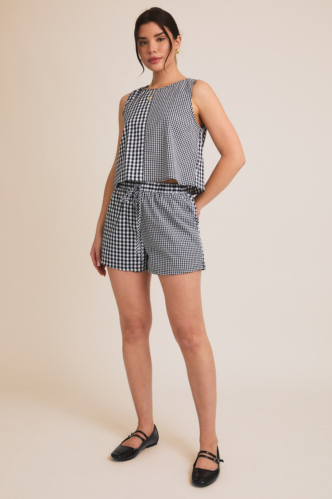 Black & White Gingham Set