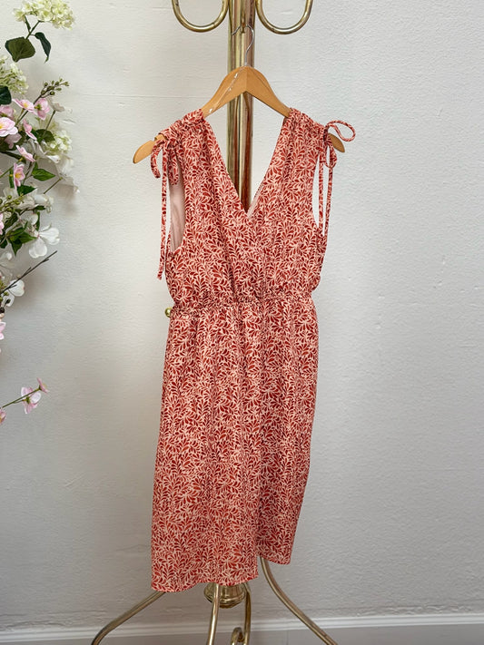 Surplice Sleeveless Tie Mini Dress