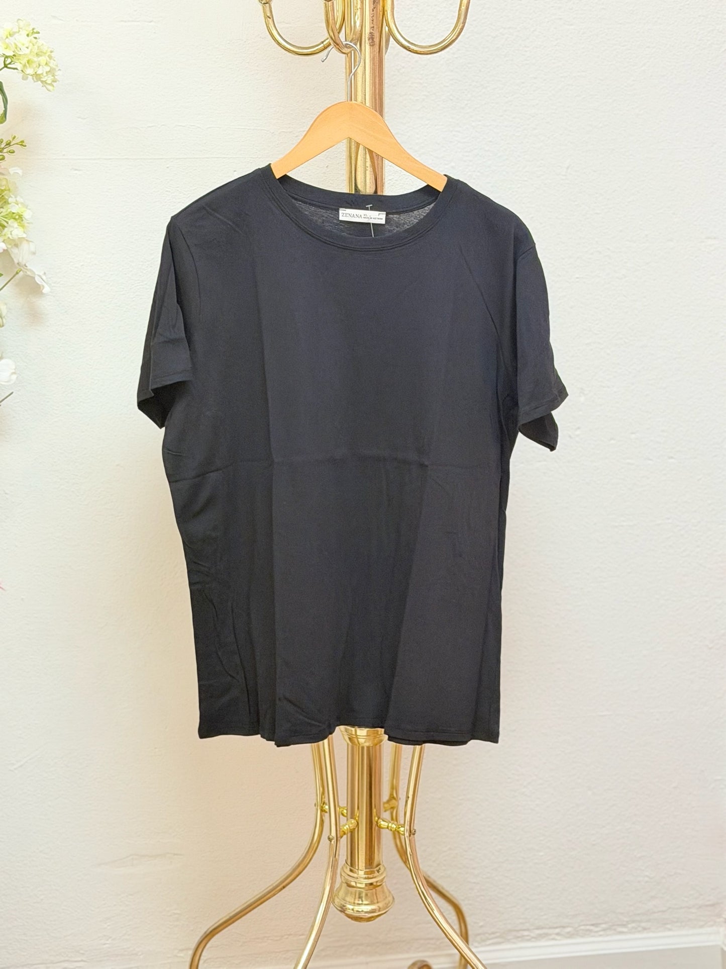 Cotton Boyfriend Round Neck Tee
