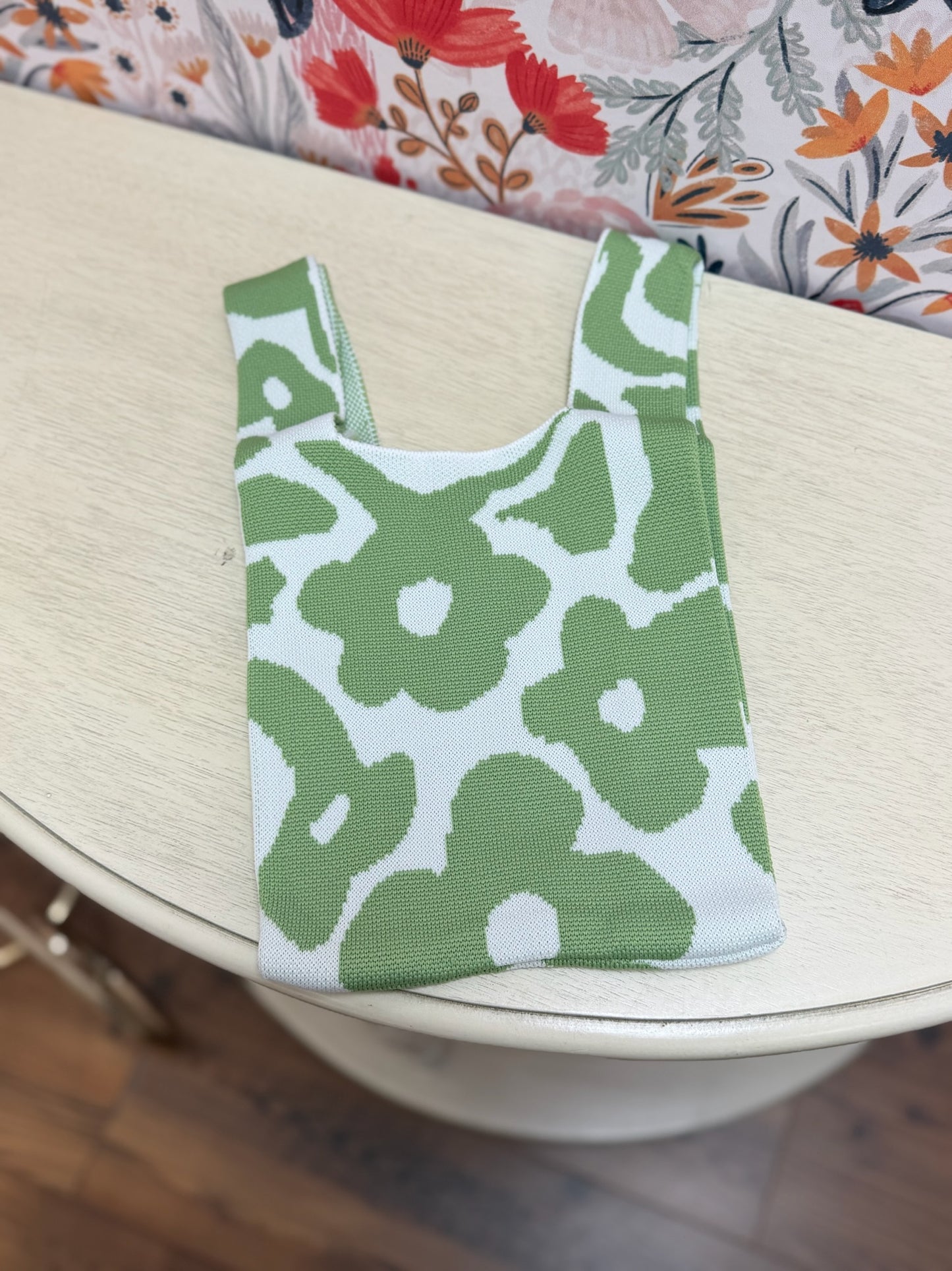 Flower Knitted Tote