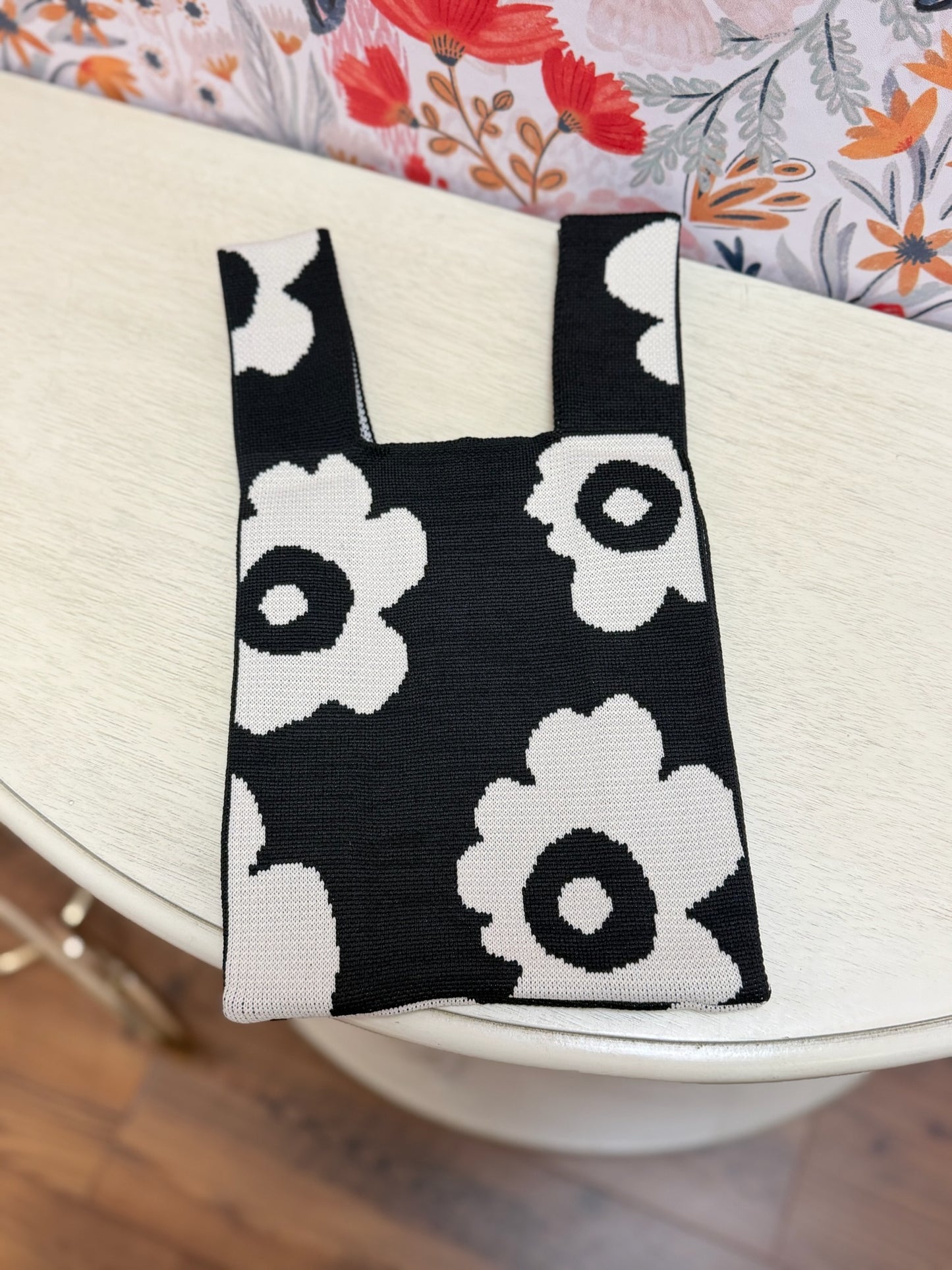 Flower Knitted Tote