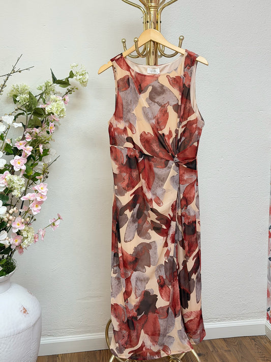 Boat Neck Twist Dress
