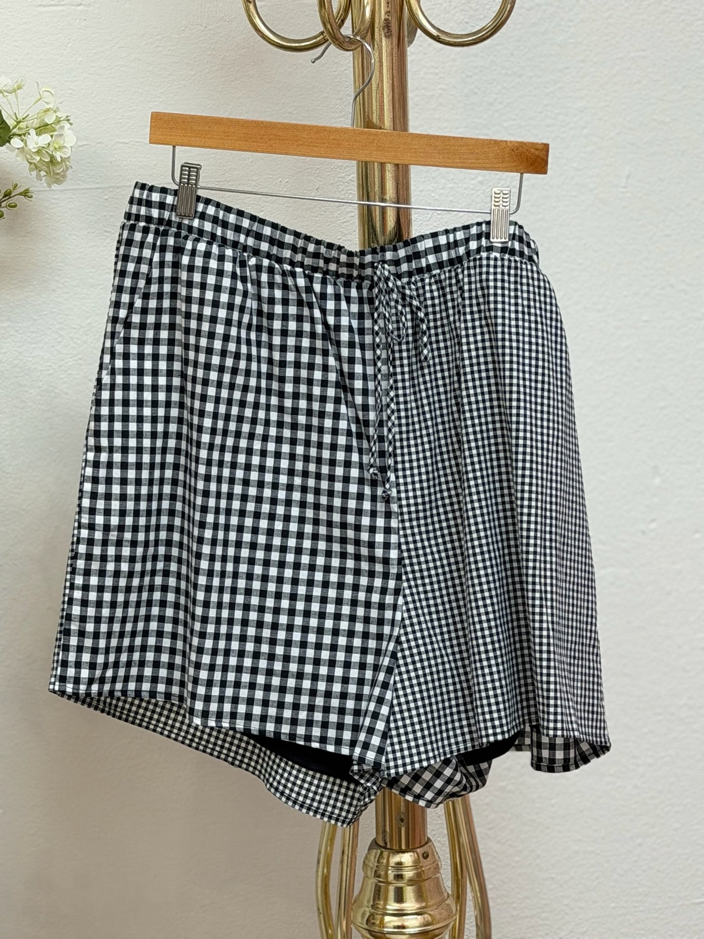 Black & White Gingham Set