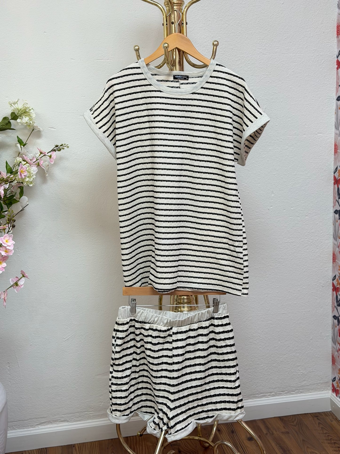 Summer Stripe Short Set