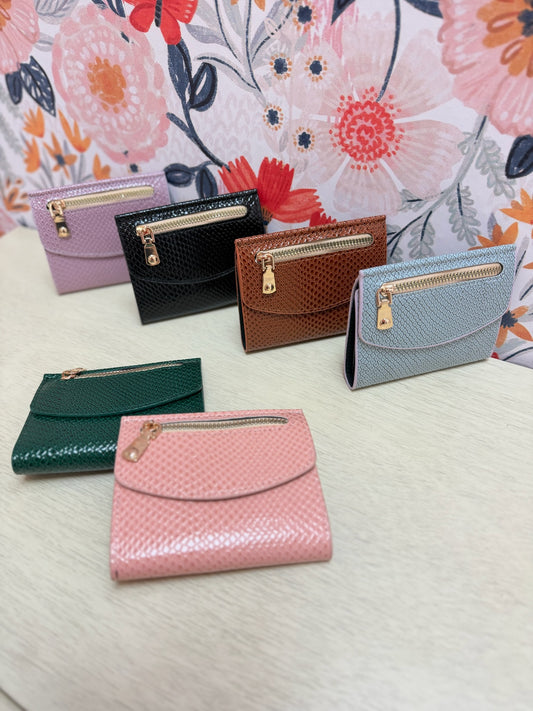 Crocodile Vegan Leather Trifold Wallet