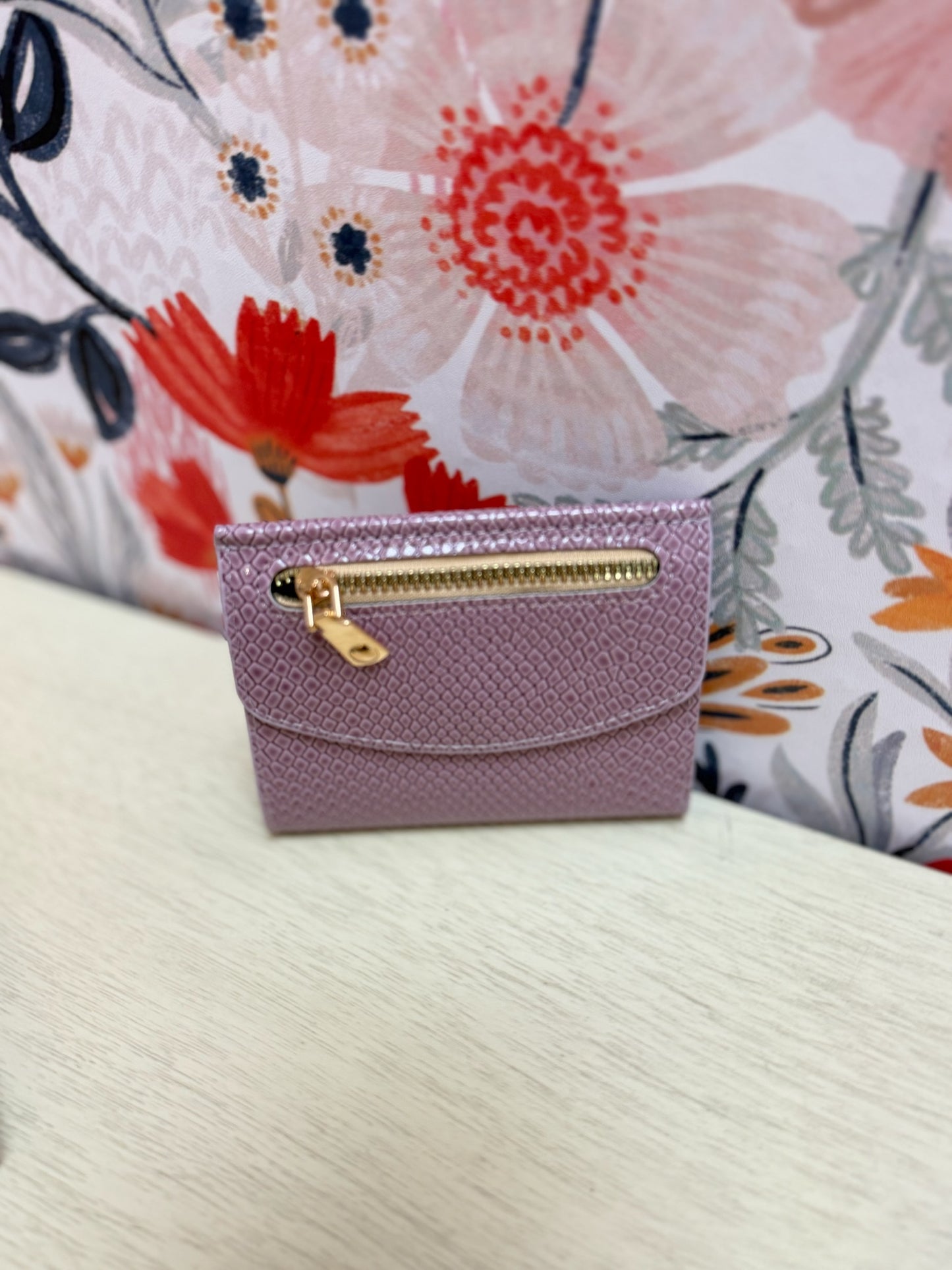 Crocodile Vegan Leather Trifold Wallet