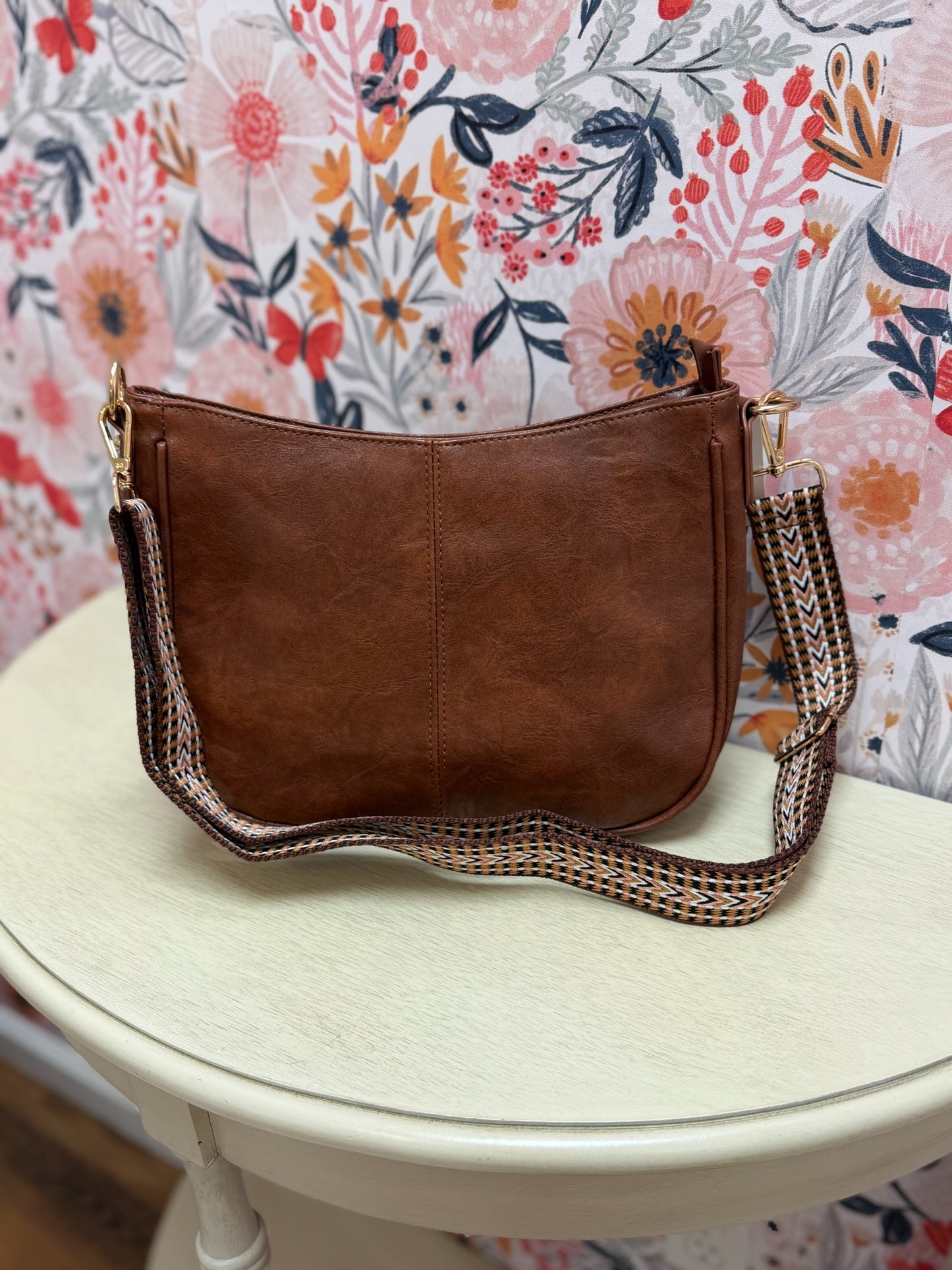Vegan Leather Messenger Bag