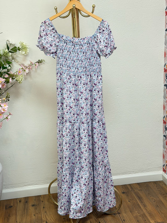 Bubble Sleeve Maxi Dress