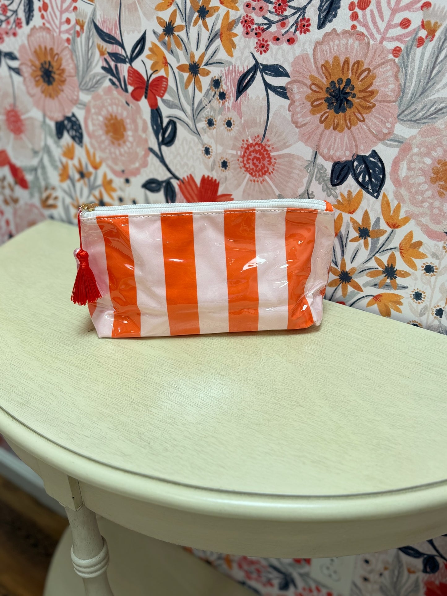 Striped Tassel Pouch