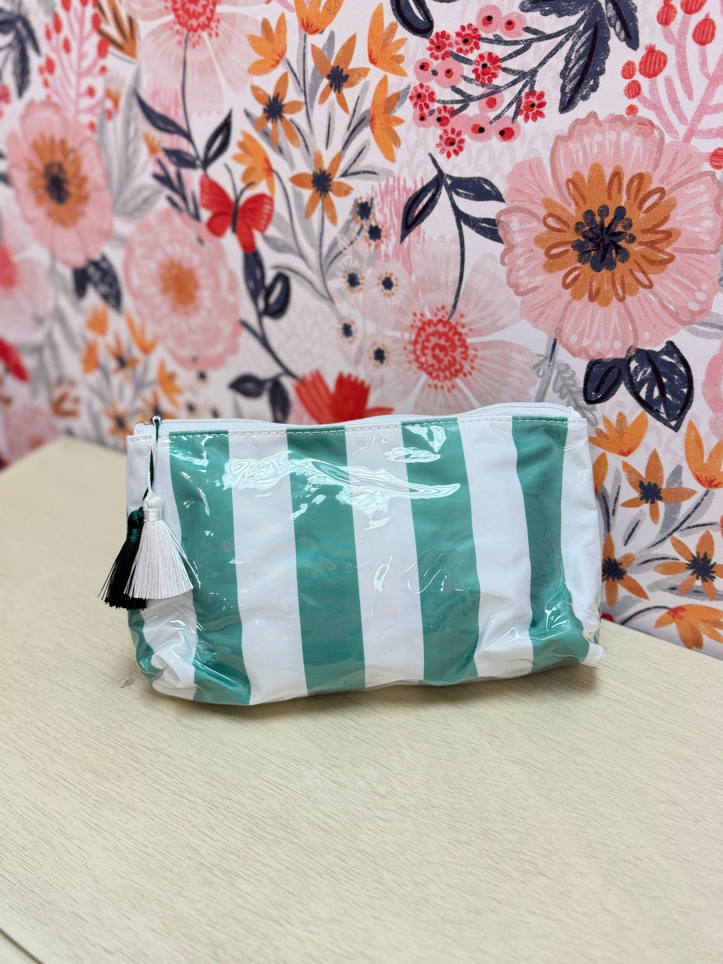 Striped Tassel Pouch