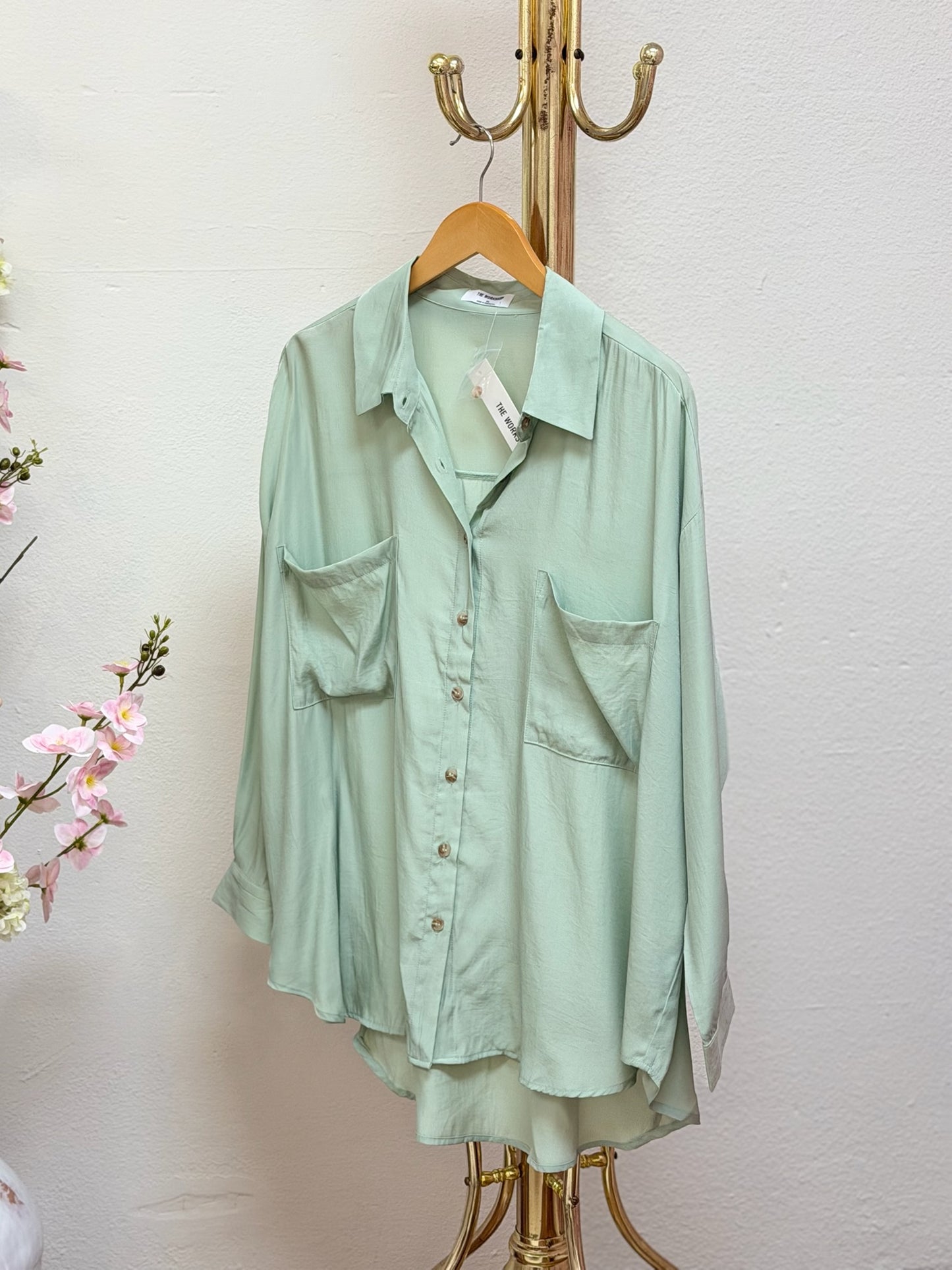 Oversized Button Down Long Sleeve Shirt