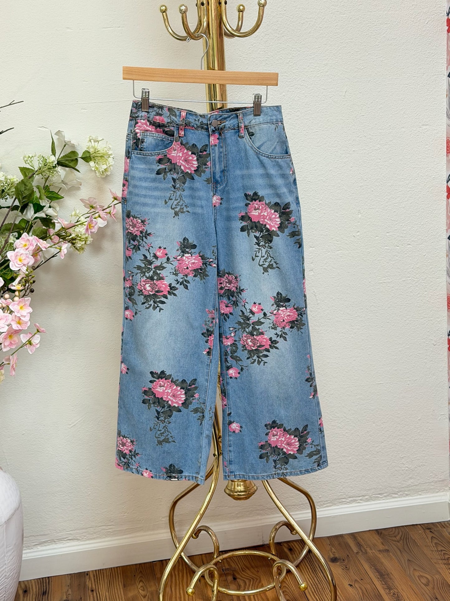 Garden Floral Bootcut Jeans