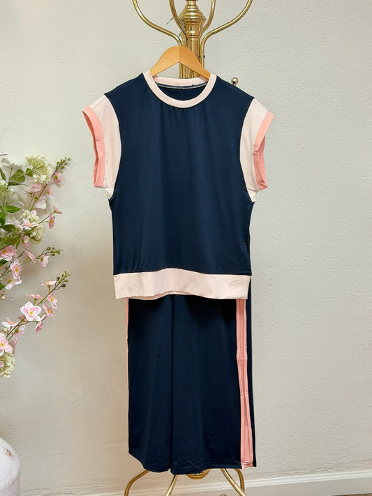 Color Block Casual Set