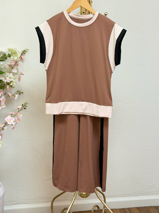 Color Block Casual Set