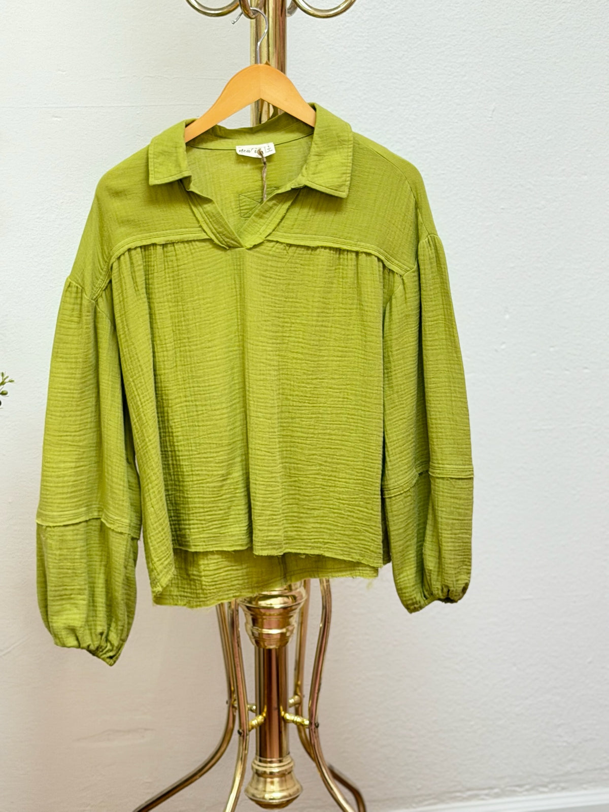 Oversized Gauze Woven Top