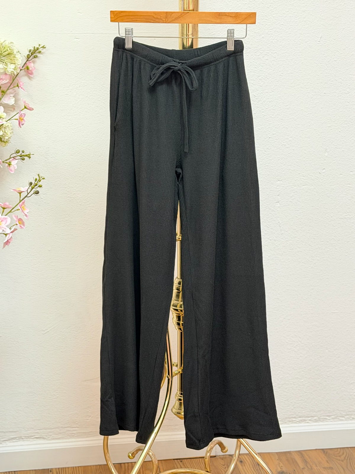 Ribbed Wide Leg Pants
