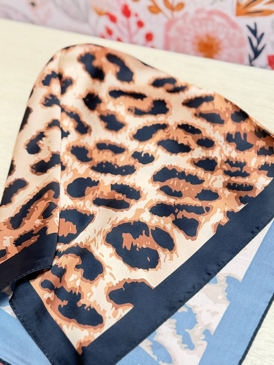 Animal Print Silky Scarf