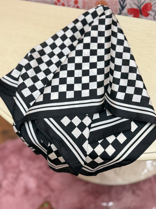 Checker Print Scarf