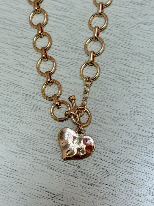 Hammered Heart Necklace