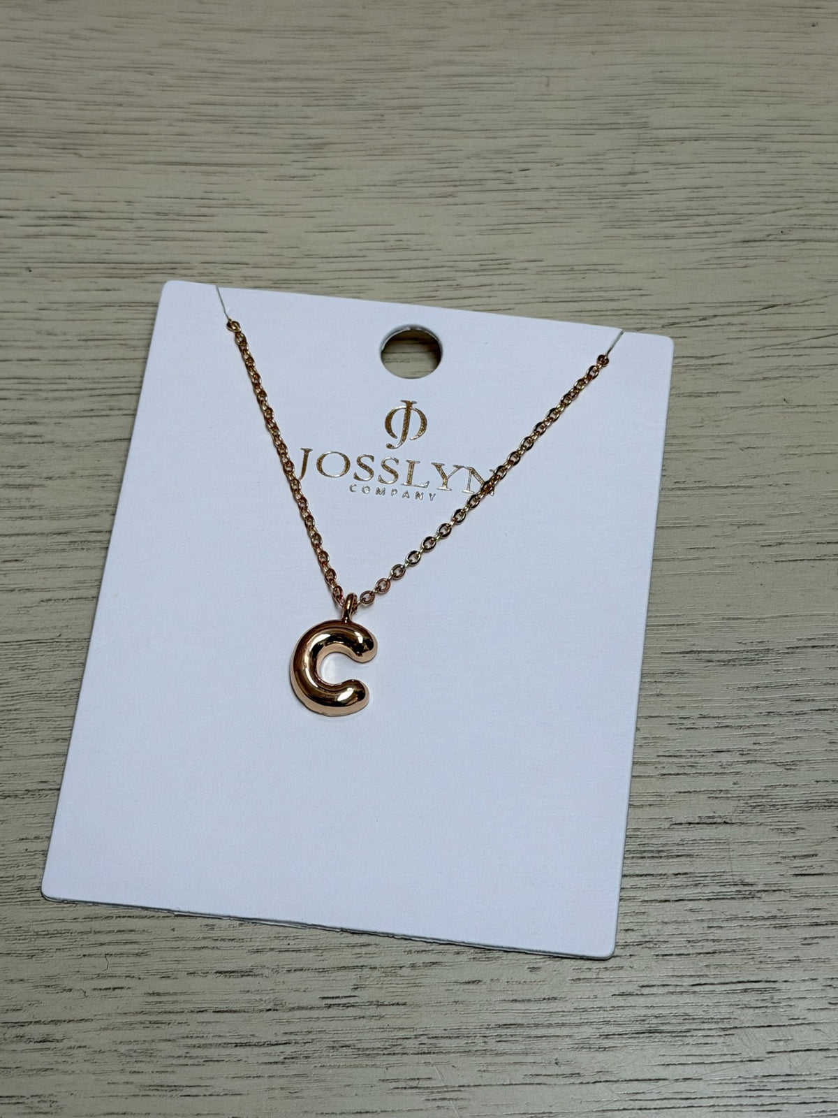 Bubble Initial Necklace