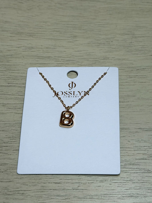 Bubble Initial Necklace